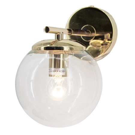 Kinkiet złoty szklany kulisty 8491/1 TR z serii ERICE - Lampy Elem
